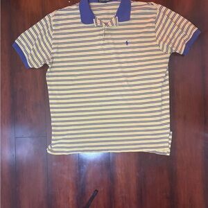 Ralph Lauren Yellow and Blue Polo Shirt